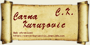 Čarna Kuruzović vizit kartica